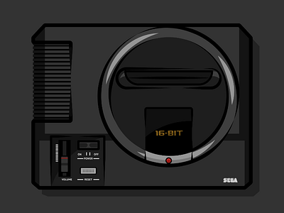 Sega Megadrive 90s gaming megadrive retro gaming sega sega illustration sega megadrive sonic the hedgehog