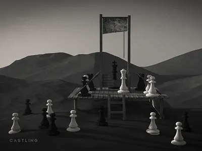 Surreal c4d dark goth guillotine modeling surreal