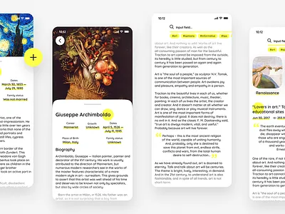 App for learning art app art artist branding design graphic ios ios app iphone iphone app iphone x iphonex lettering logo typography ui ui ux ui ux design ux web