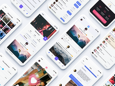 OnGraviti - Multi-Purpose Social App app bright business concept dating app design friends social social app social media social network socialmedia ui ux white