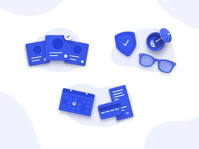 Process illustrations for upcoming project art blue card design icons illustration payment process sketch ui vacation vector