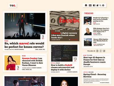 Theory of Everything - Blog blog design typography ui website wireframes