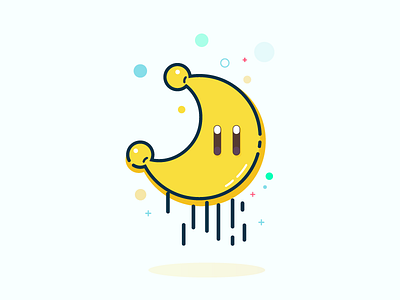 You got a Moon ! dribbble fanart flatdesign illustraion mariobros mariokart marioodyssey moon nintendo shot supermario zelda
