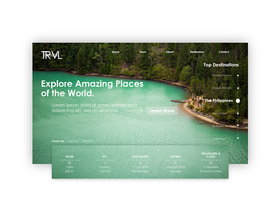 Travel Webdesign concept clean ui creative graphic design illustrator cc logodesign simple design travel ui uidesign uiux ux uxdesign webdesign website