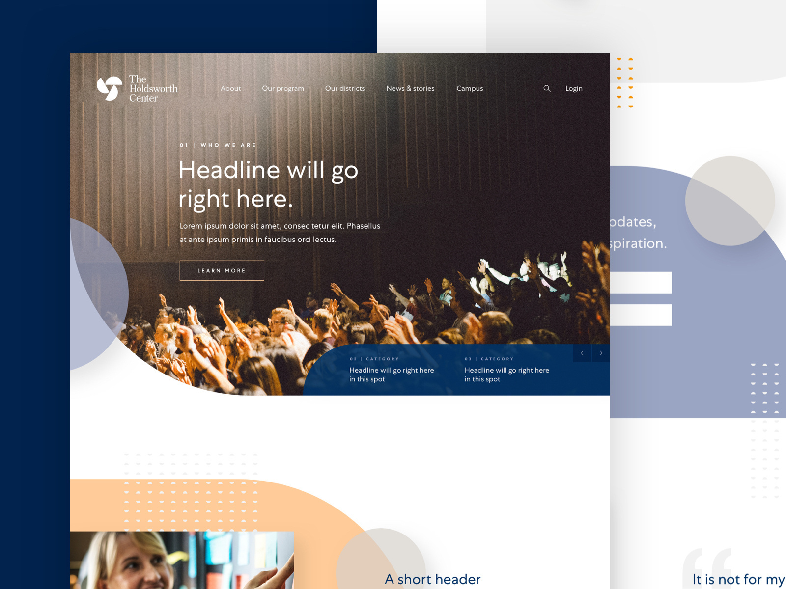Example of Holdsworth Website Design