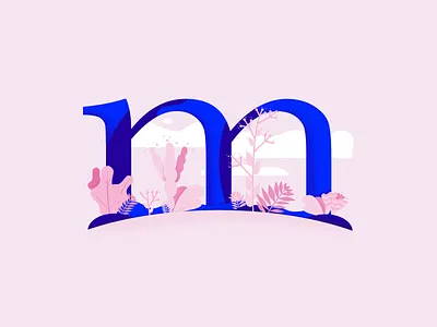 36daysoftype • M 2d 2d art 36daysoftype 36daysoftype m affinitydesigner color colorful design flat illustration minimal pastels plants typography vector