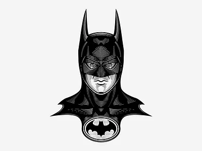 Batman details badge batman engraving illustration logo vintage