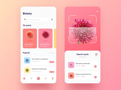 Plant identification and breeding procedures design illustration mobile ui 图标 设计
