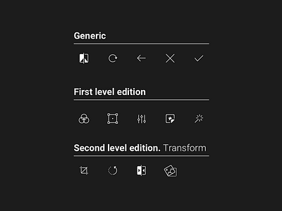 Icon set black black and white camera control edit edition icon icons icons set iconset set white