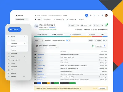 Git Repository Ui Design Template angular app appbar bar chart design system drawer figma git github hub kit material menu navigation prototyping react table templates ui