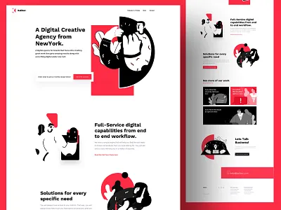 Agency Landing Page agency app branding clean colorful creative dashboard design flat google apple microsoft illustration landing page logo minimal typography ui ux vector web website
