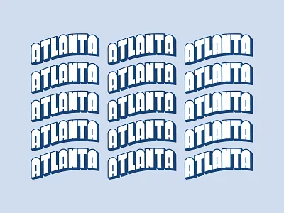 A Post Card for Atlanta, Alt atlanta blue branding digital georgia icon illustration logomark minimal simple typography vector