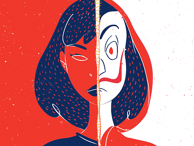 La Casa de Papel blue color design face illustration la casa de papel print red texture