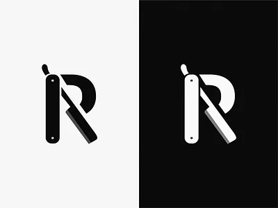 Razor letter R art brand branding design icon letter logo razor symbol