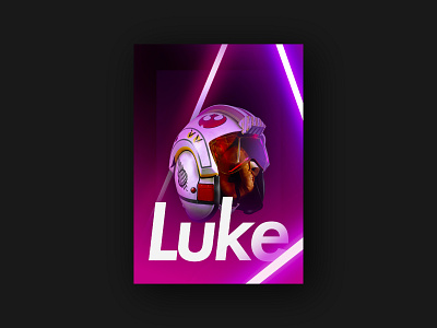 Cyberpunk Luke 80s art artwork branding contrast cyberpunk design design art funky graphic helmet illustration luke skywalker newpost oldskool retro star wars typography