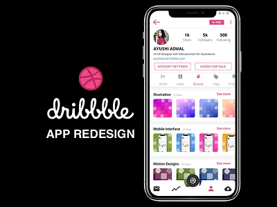 Redesign Challenge: Dribbble App "Ribbble" Reimagined app redesign dribbble redesign figma figmadesign mobile mobile app design mobile app redesign mobile interface portfolio website redesign redesign concept redesign dribbble redesigned ribbble redesign user interface design user interface designer ux