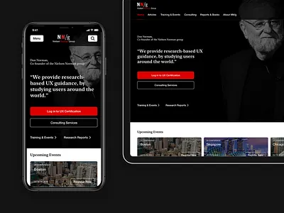 Nielsen Norman Group dark ui design mobile product design responsive ui ux web