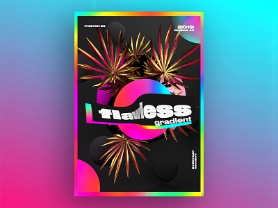 flawless gradient Poster 3d 61dayposter abstract branding c4d challenge colorful design everyday gradient graphic design holography illustration logo nice poster typography ui vector web