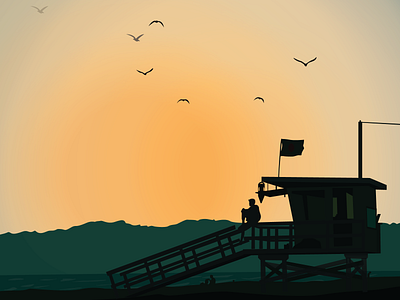 Afternoon Landscape Illustration art design illustration landscape landscape design vector