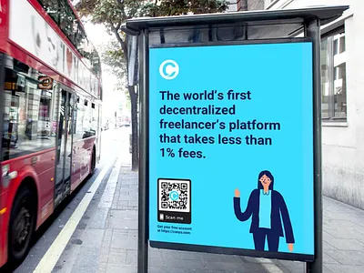 Canya Ads ads art bitcoin blockchain blue decentralization digital digital illustration graphic minimal print simple ui ux