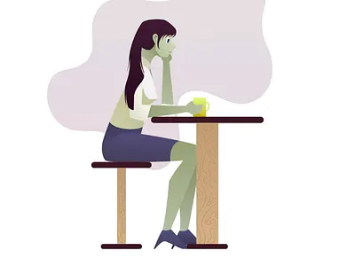 Wondering Girl girl illustration illustrator vector