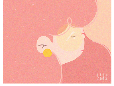 naranja/fresa art design designer girl illustration vector wacom