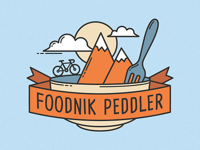 Foodnik Peddler Logo adobe illustrator branding design graphic design illustration logo vector