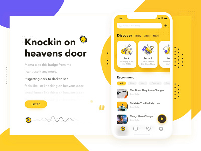 Music Room graphics graphics design ui web yellow 品牌 应用 插图 聊天，ui