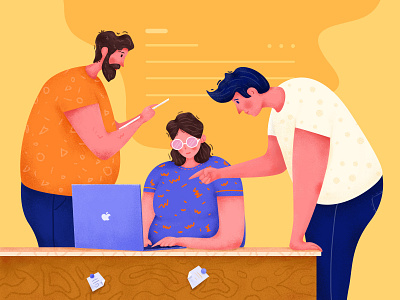 Discuss The Work design illustration illustrator