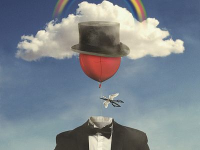 Gentleman Balloon art dark dribbble fantasy photomanipulation photoshop surreal taiwan
