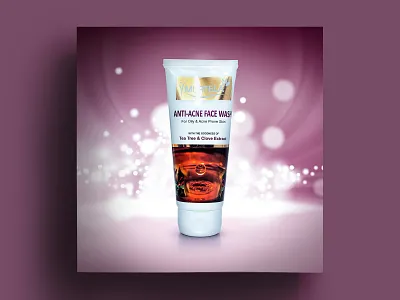 Anti-Acne Face Wash Packaging Design design graphics label nisha nisha droch nisha f1 pack design packaging product design product label product packaging