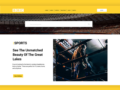 BBC Sport Landing Page landing page landing page design ui ux ui design uidesign uiux webdesign website
