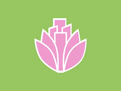 Lotusland branding design flat icon illustration logo minimal vector