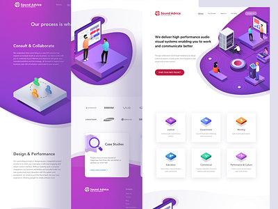 Website Design for VP-AV illustration interface isometric ui ux web website