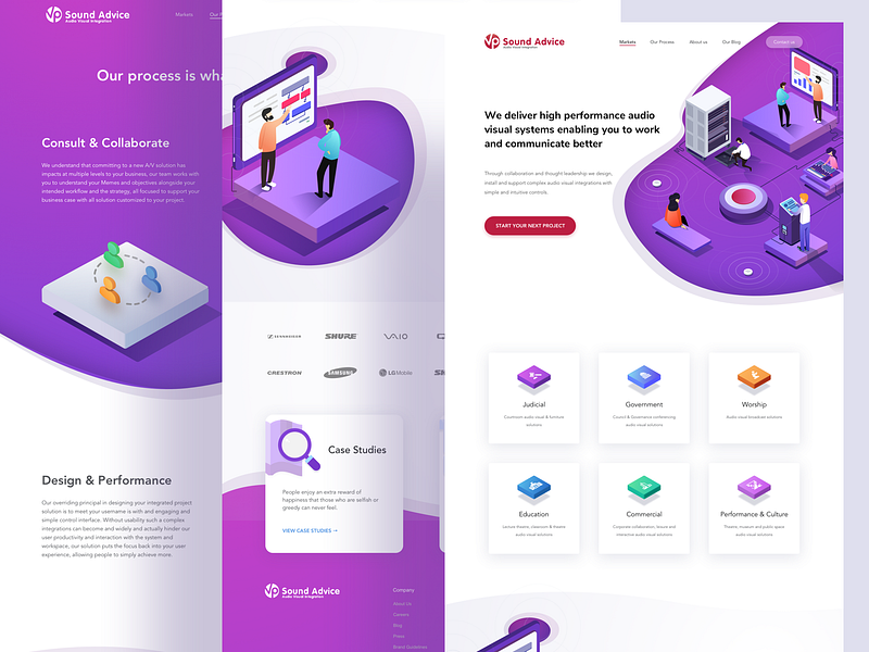 Website Design for VP-AV illustration interface isometric ui ux web website