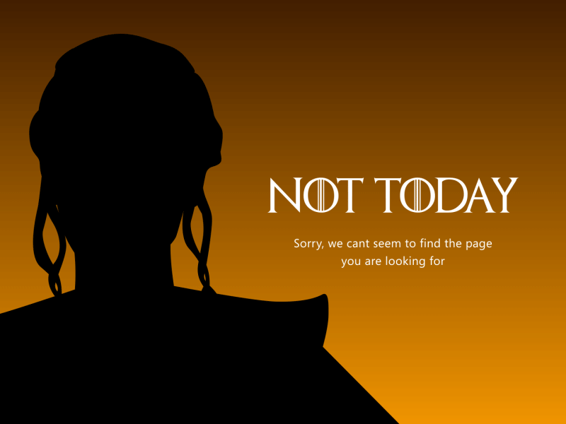 404 page - UI Ninja Challenge #6 404 page animation design game of thrones got ui