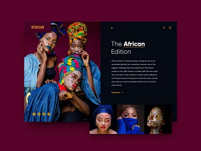 The African Edition africa african app design design exploration fashion magazine typography ui ux web web app