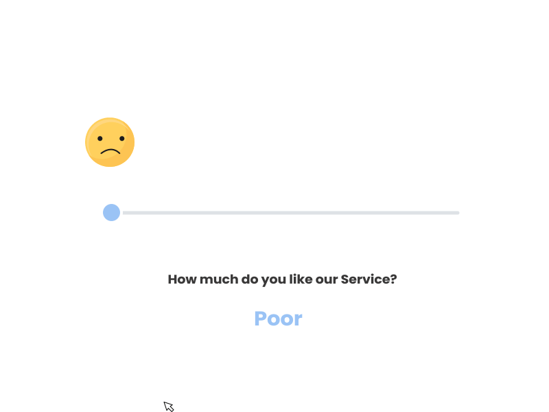 Rating Slider animation facebook flat rating responsive ui