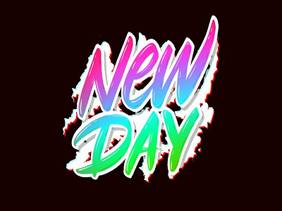 New Day calligraffiti calligraphy design handlettering lettering logodesign logotype procreate procreateapp typography