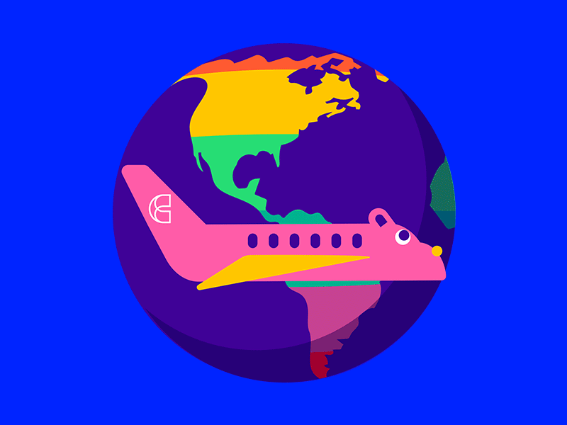 Culture Trip LGBT Gif World gif illustration illustrator lgbt minimal motion design motiongraphics pride travel vector world