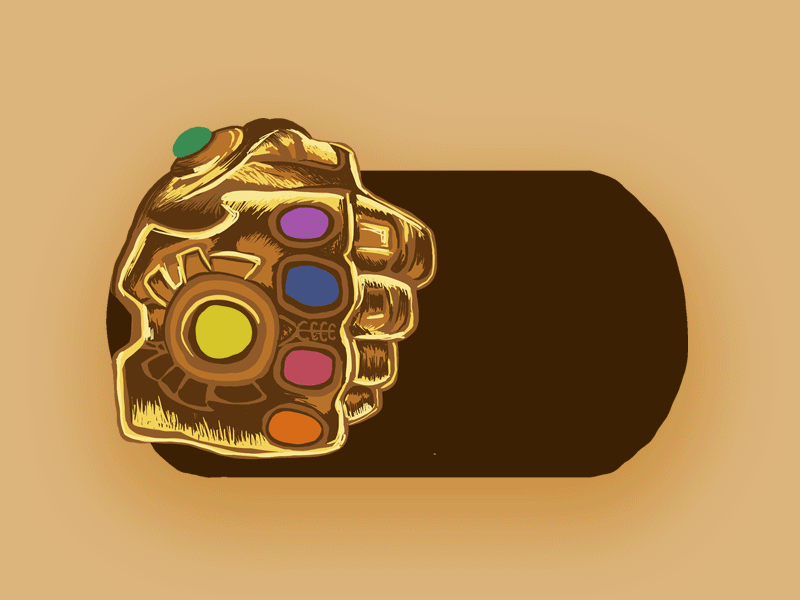 Thanos Gauntlet Toggle Switch 015 animation app avengers dailyui dailyui015 dailyuichallenge design gauntlet illustration interface ios marvel procreate thanos toggle toggle switch ui ux web
