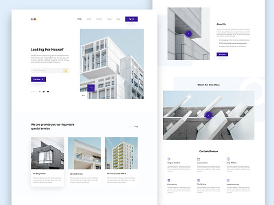 Real Estate Concept branding color creative design easy graphics graphics design header illustration landing page minimal photoshop simple simple color slider typography ui ui design ux design web template