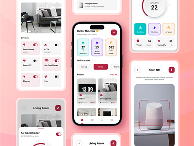 Smart Home Application app concept app design app designer app development application design branding design home application home automation illustration logo smart home trending ui ux viral