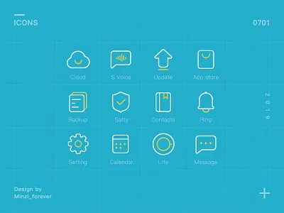 Theme icons forever icon line minzi ui