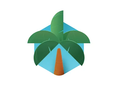 Palm Skeumorphism design illustration palm skeumorphic skeumorphism summer vibes