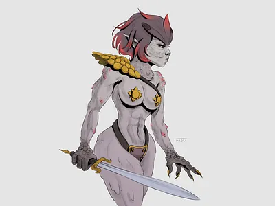 harpy galdiator. character character design digital art digital illustration drawing gladiator harpy illustration timondraws