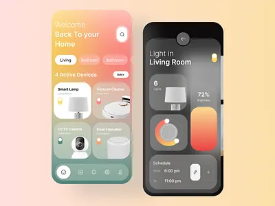 Smart Home app app design appshark design light mobile mobile app product smart smart assistance smart home smart home app smart mobile ui