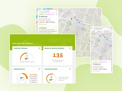 Electric Charging Stations in Südtirol charging charging station dashboard e charghing statition electric car map mobility web component