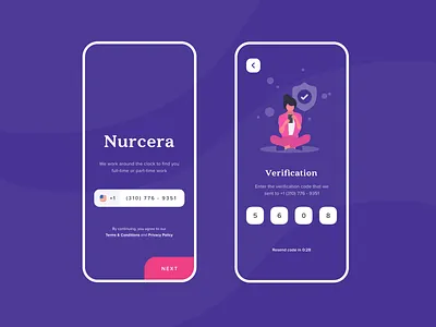 Verification for the Healthcare platform app design figma flat design futuristic ui illustration interface design ios mobile app registration ui concept verification