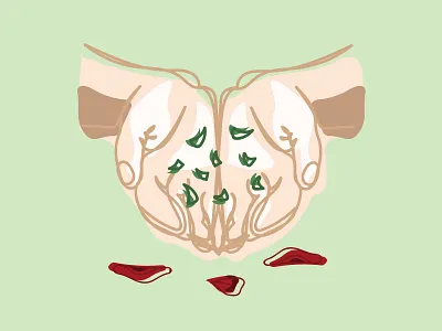 Hand of Thorns design drawing graphic design illo illustration illustrator mistakes roses thorns